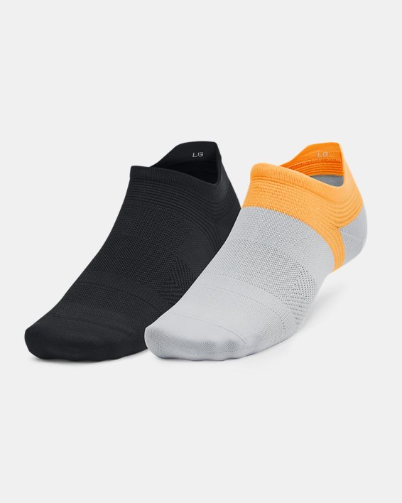 Unisex UA ArmourDry™ Run Lite 2-Pack No Show Tab Socks in Gray image number 0